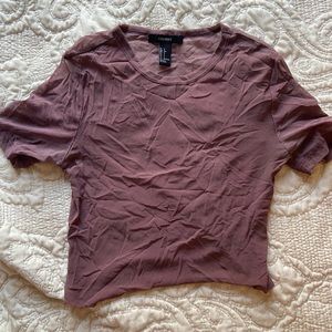 Purple see through mesh top